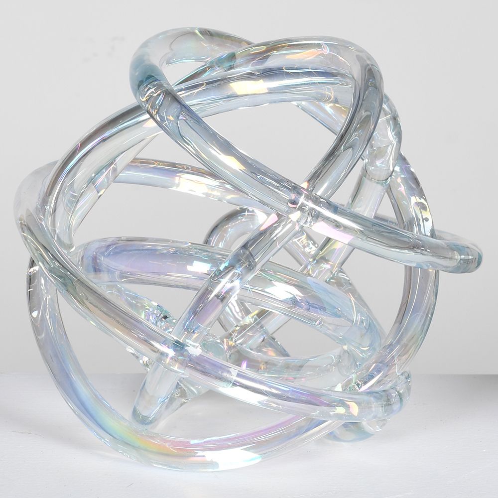 Clear Glass Knot Ornament Richard Grafton Interiors