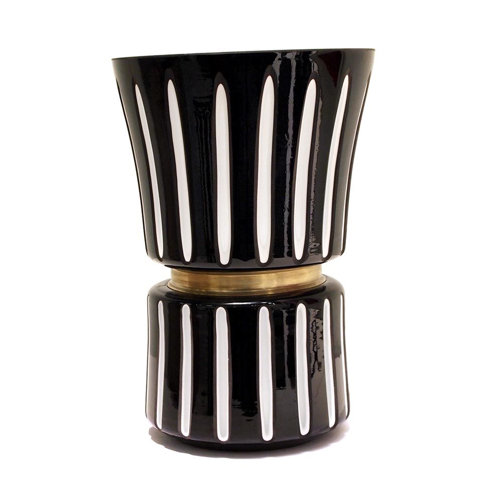 Deep Navy Stripe Vase Richard Grafton Interiors
