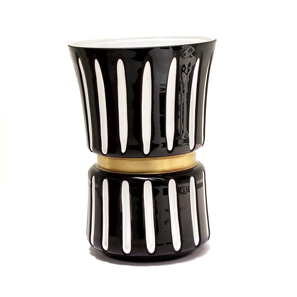 Deep Navy Stripe Vase Richard Grafton Interiors