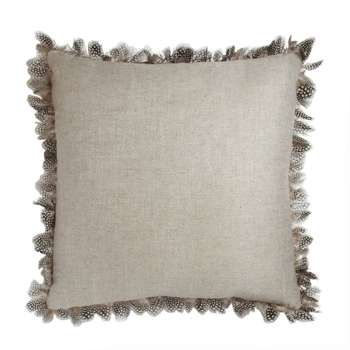 feather trim cushion