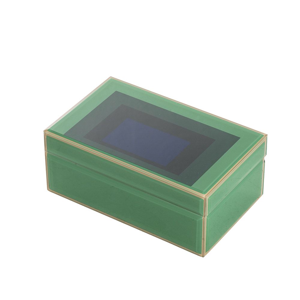Green Decorative Glass Box Richard Grafton Interiors